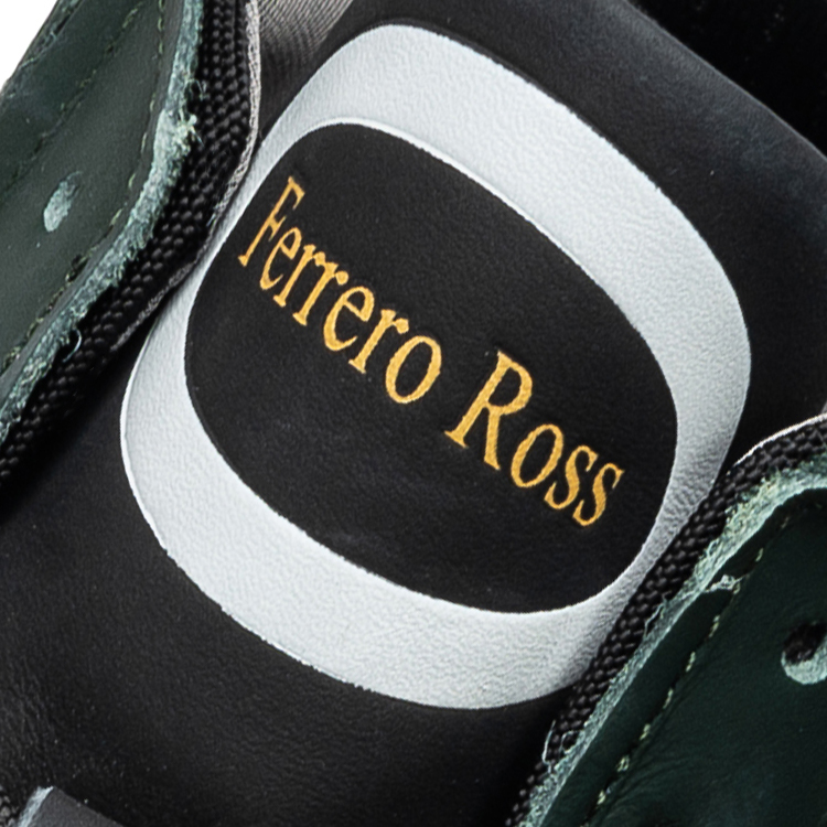 【19秋冬】ferrero ross/费列罗斯 牛皮拼接 男士时尚撞色高帮休闲