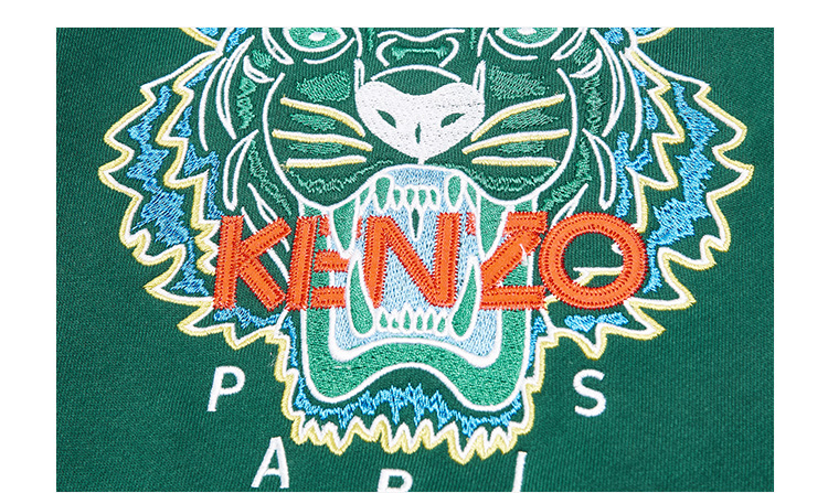 kenzokids/kenzokids男女童藏蓝色棉质刺绣虎头图案卫衣