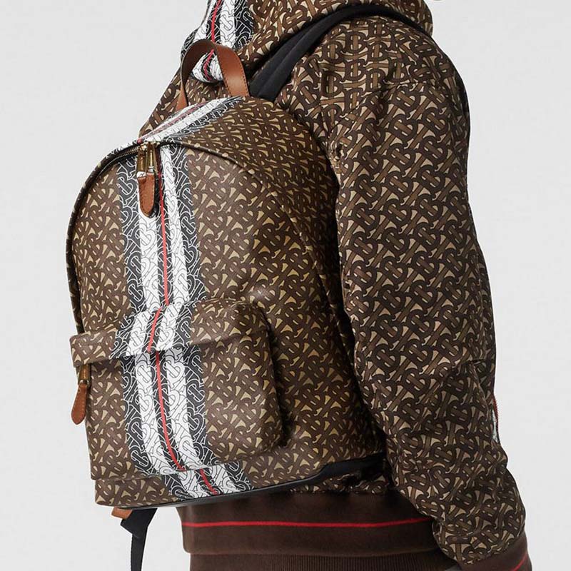 burberry/博柏利 男士女士中性通用款tb字母专属标识条纹印花环保帆布