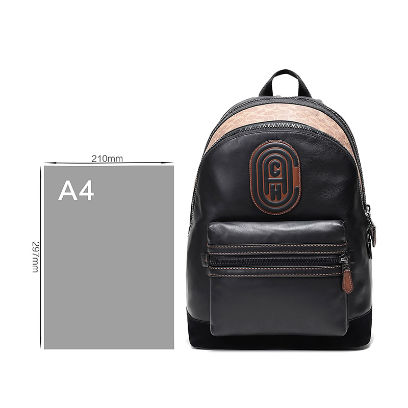 coach/蔻驰19秋冬男女中性涂层帆布配皮双肩包76156jio0w