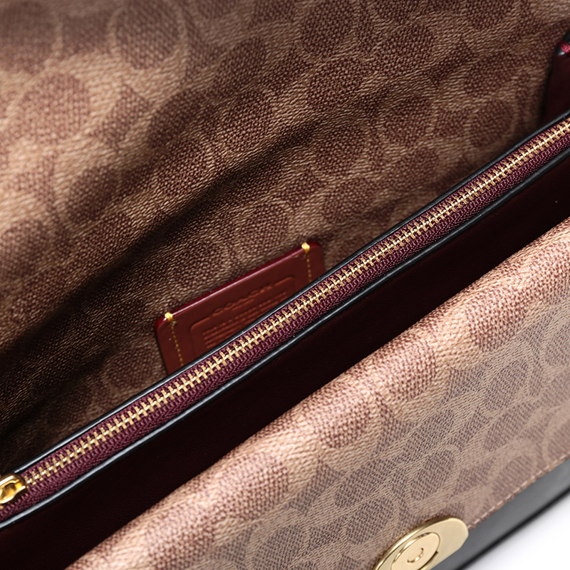 coach/蔻驰19秋冬女士dreamer系列涂层帆布配皮单肩斜挎包76046b4ooh