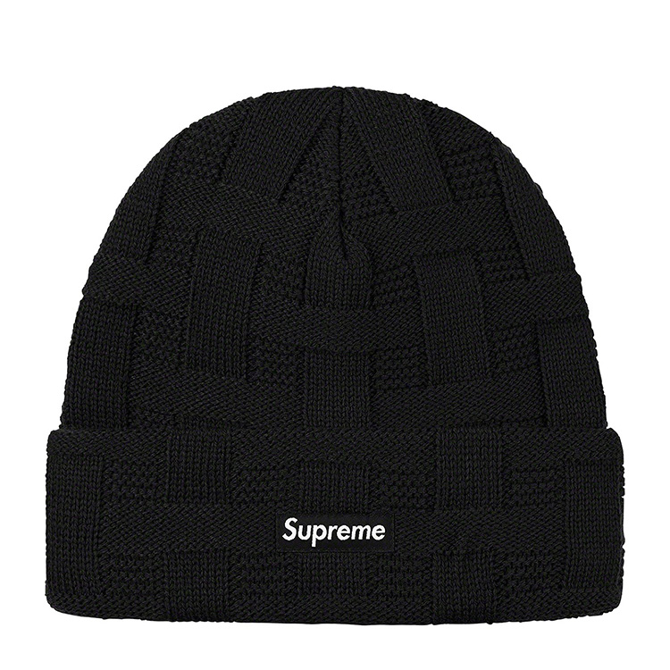 supreme 19fw basket weave beanie 秋冬 冷帽 针织帽 帽子