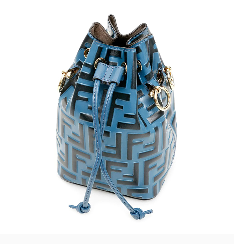 【包税】fendi 芬迪 女士小牛皮经典双f标识迷你复古水桶包手提包