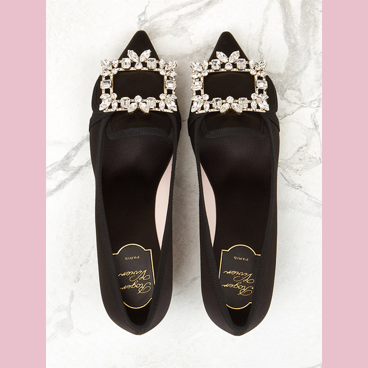 【roger vivier罗杰·维维亚 中跟鞋】rogervivier 女士中跟鞋 丝缎