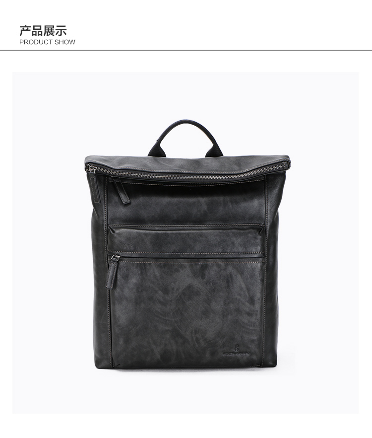 roberta dicamerino/诺贝达2019新秋款 牛皮革个性时尚休闲大容量多