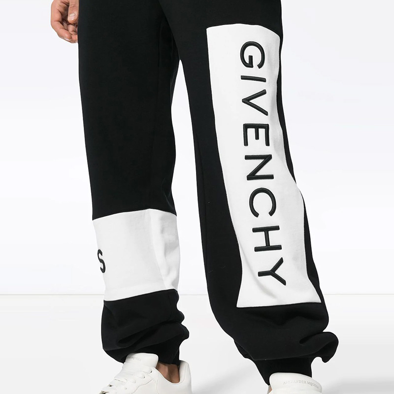 givenchy/纪梵希 男士字母印花松紧抽绳休闲运动裤男士休闲裤 bm503v