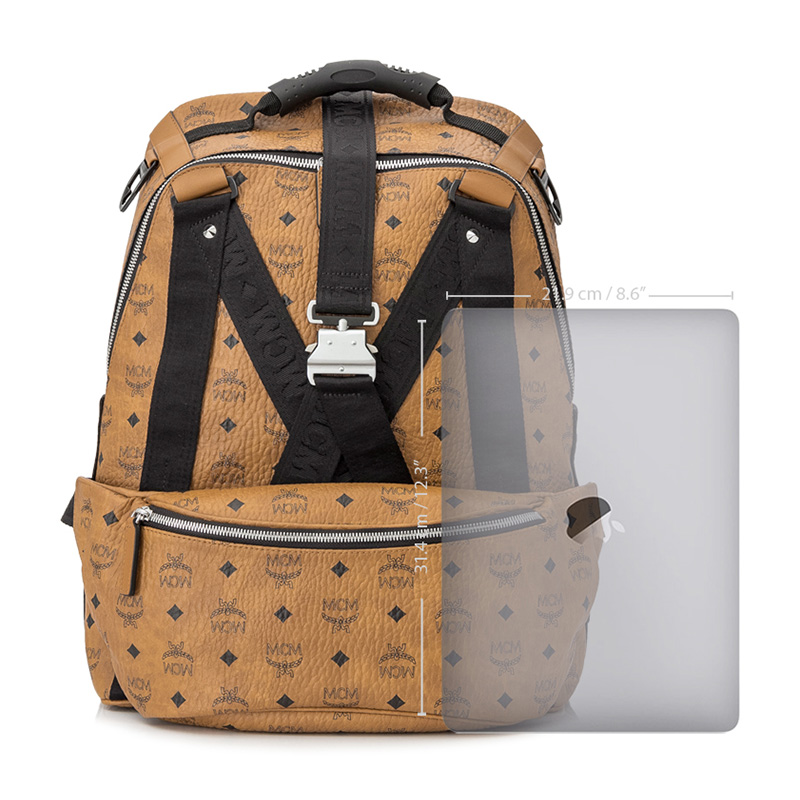 mcm/mcm 男士牛皮visetos涂层帆布拉链手提双肩包腰包 muk9sjv21co001