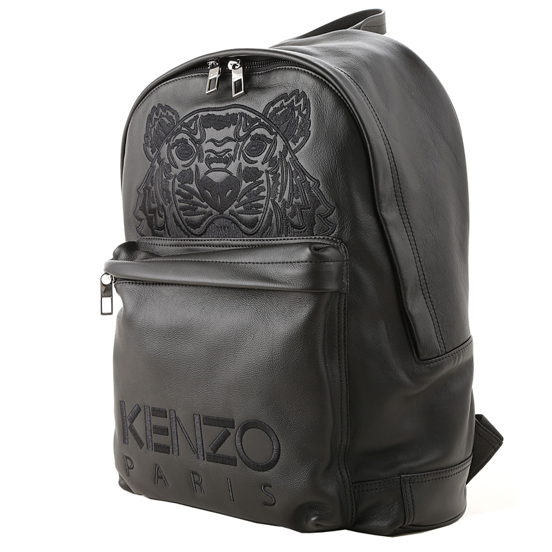 kenzo/高田贤三 19秋冬新款 男女士通用虎头刺绣牛皮双肩包 5sf300 l