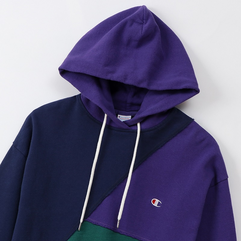 日版champion 拼色帽衫卫衣 女款 19fw秋冬新款 冠军cw-q109