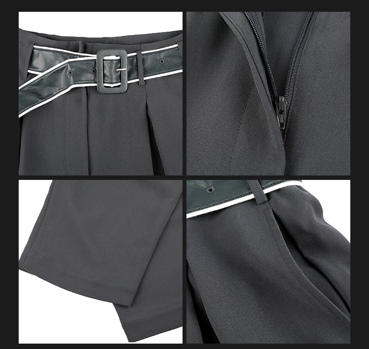 reineren/reineren 小众腰带撞色长裤 女士休闲裤 ap007803w