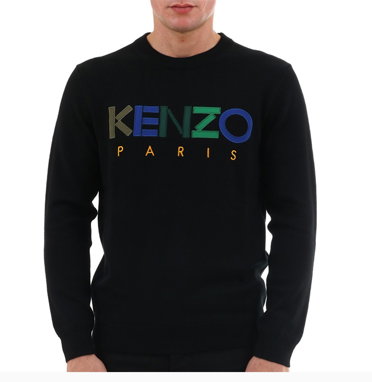 kenzo 高田贤三 男装 服装 羊毛彩色logo标识圆领 男士卫衣