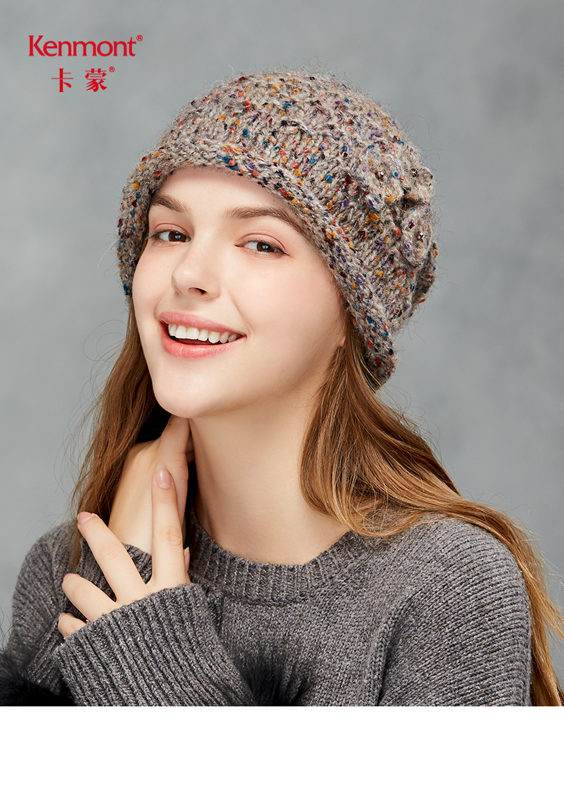秋冬新品显脸小帽子冬季女毛线帽韩版后托日系复古堆堆帽卷边针织帽