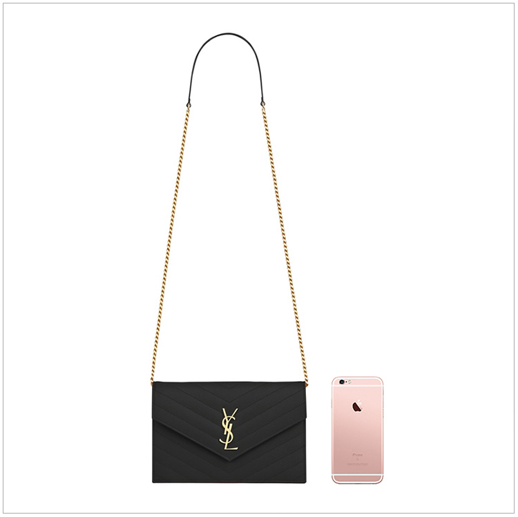 ʰ˰SAINT LAURENT PARIS/ʥ  ͬ Envelope Chainϵ ŮʿţƤLOGOװʱŷб