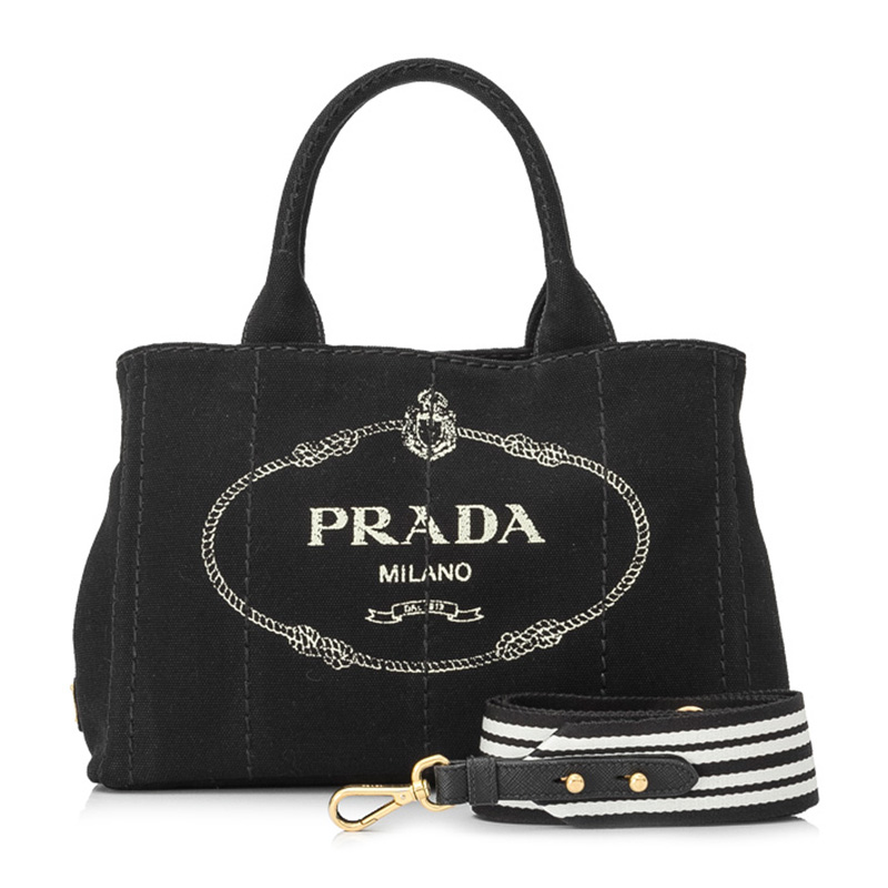 prada/普拉达 女士帆布时尚百搭单肩手提包 【b级】