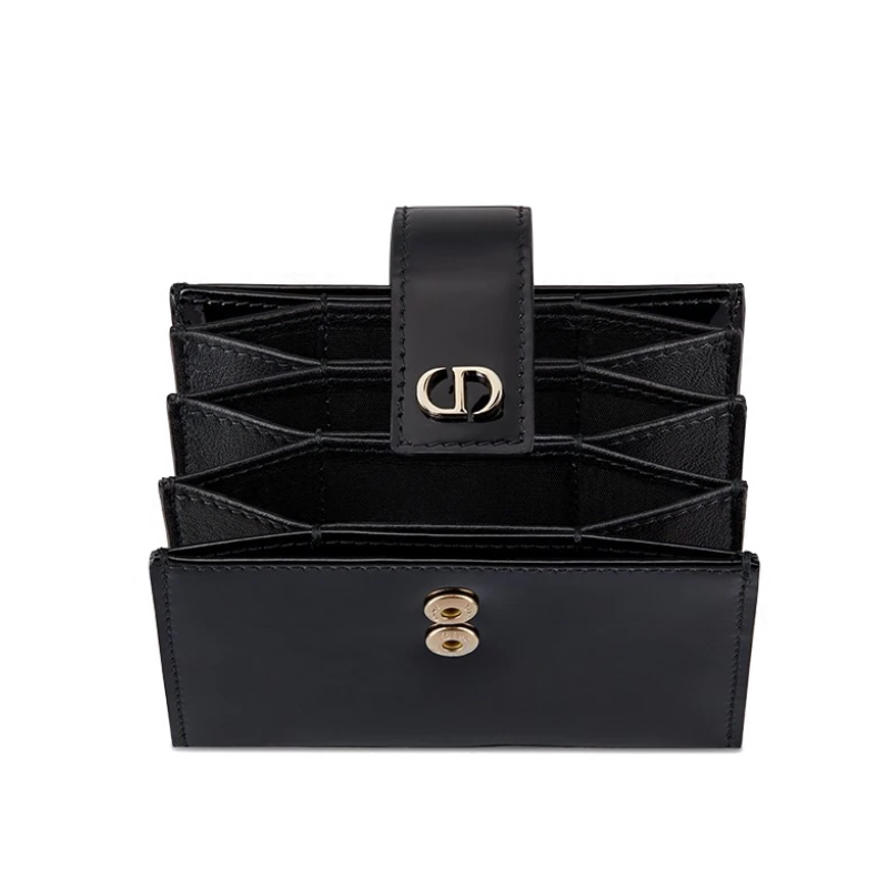 30号montaigne角撑小牛皮漆皮名片夹将dior的优雅与皮革工匠的专业