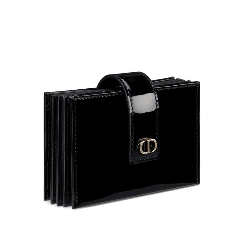 30号montaigne角撑小牛皮漆皮名片夹将dior的优雅与皮革工匠的专业