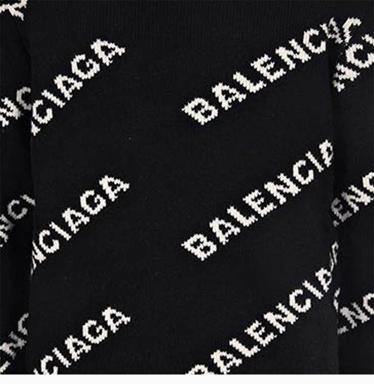 balenciaga/巴黎世家 明星同款 男士羊毛經典字母標誌長袖男士針織衫