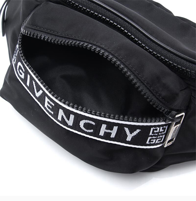 givenchy 纪梵希 20春夏 男士黑色尼龙logo标识时尚胸包腰包