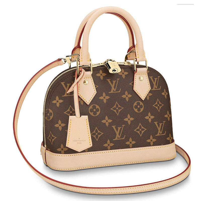 louis vuitton/路易威登lv女包alma bb老花贝壳包单肩斜挎包 m41327
