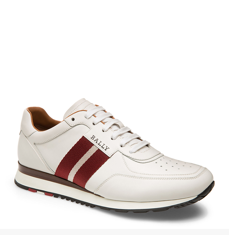 【国内现货】bally/巴利 男士经典时尚白色小牛皮运动鞋休闲鞋板鞋
