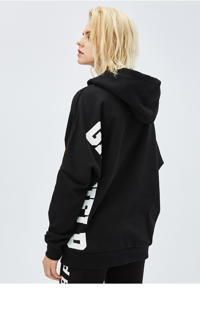 【funfun 户外女士卫衣】fun潮牌卫衣加菲猫长袖加绒休闲宽松连帽外套