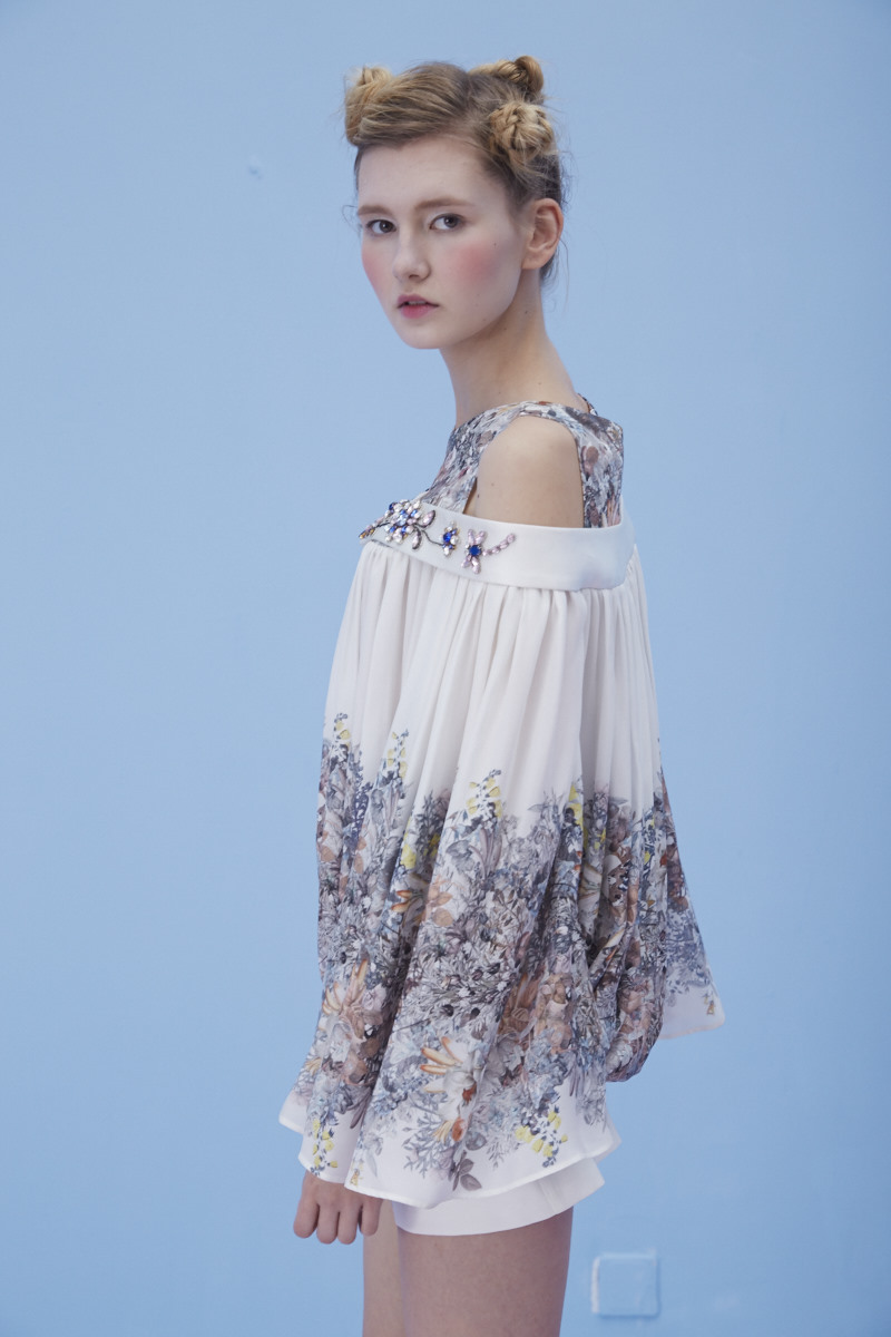 tracychutracychu朱熙越独立设计师女士夹克法国进口真丝定位花手工制