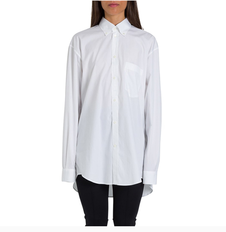 balenciaga/巴黎世家 20春夏 女装 服饰 白色棉质简约时尚衬衣 女士