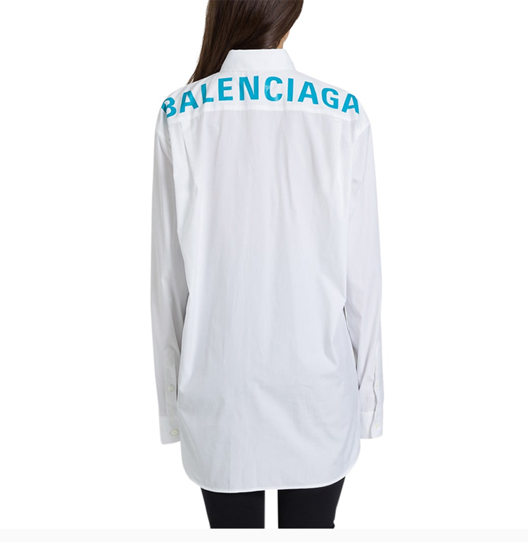 balenciaga/巴黎世家 20春夏 女装 服饰 白色棉质简约时尚衬衣 女士