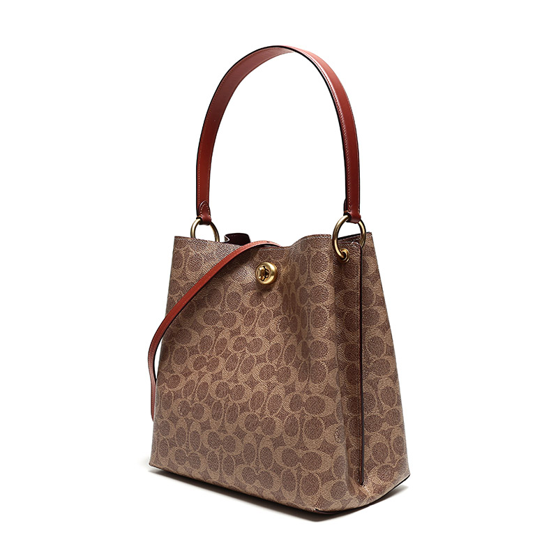 coach/蔻驰女士charlie系列涂层帆布手提单肩斜挎水桶包89003b4nq4