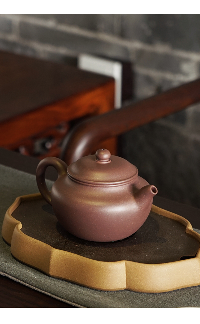 yuchengyao茶具/玉成窑张生品定莲子紫砂壶〔hs15516]