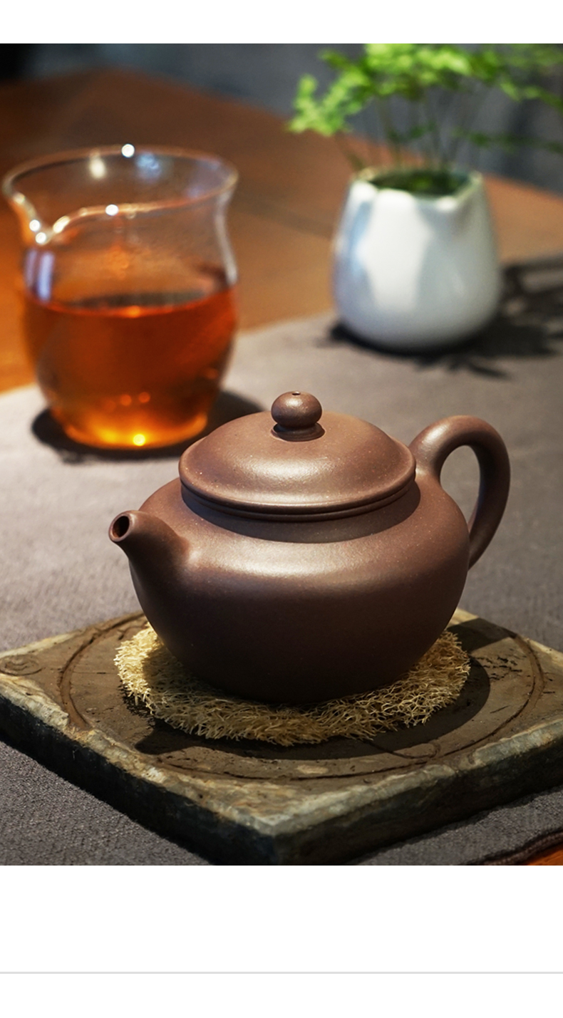 yuchengyao茶具/玉成窑张生品定莲子紫砂壶〔hs15516]