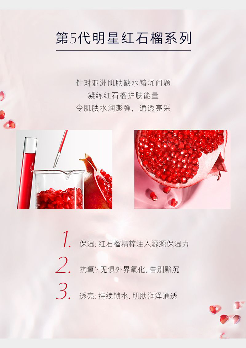 Estee Lauder/雅诗兰黛  红石榴五件套（洁面125ml+水200ml+日霜50ml+晚霜50ml+眼部凝露15ml）