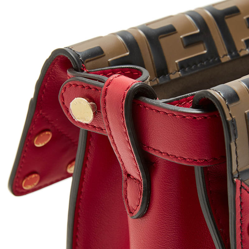 fendi/芬迪女士fendiflip系列牛皮革中号手提单肩斜挎