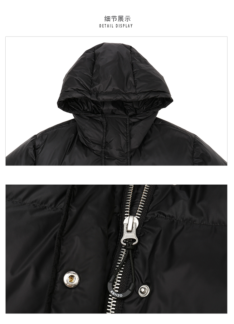 19秋冬kenzo/高田贤三女士中长款羽绒服f962ou046