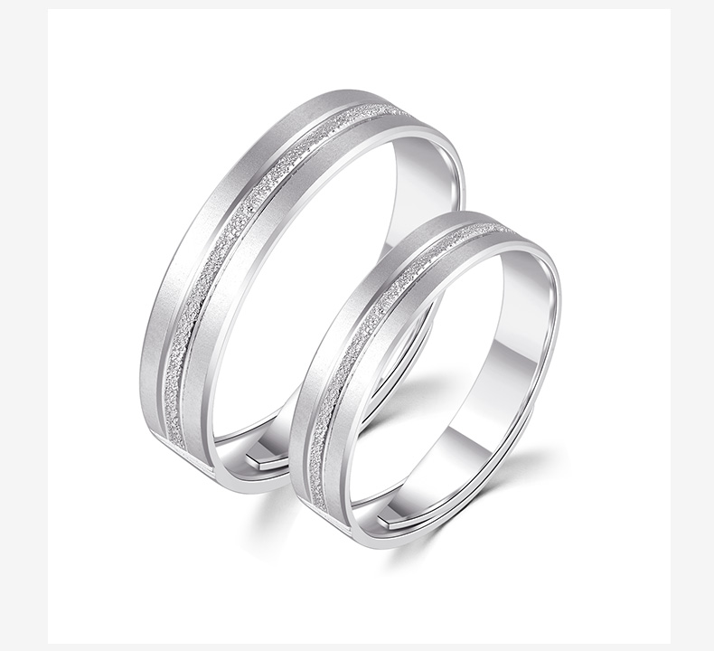 chow tai seng/周大生铂金戒指男女款 pt950铂金对戒蜜恋新品送礼白金