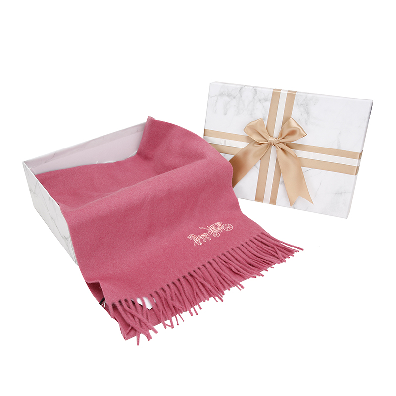 蔻驰围巾女款送礼盒coach/蔻驰女士山羊绒材质长款双面围巾山羊绒围巾