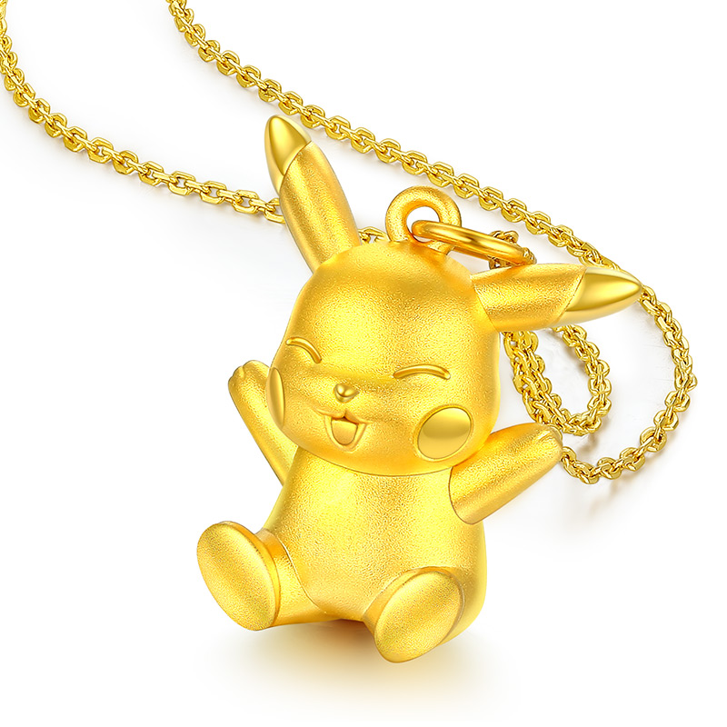 chj jewellery/潮宏基 欢呼皮卡丘 足金挂坠 xpg30003435