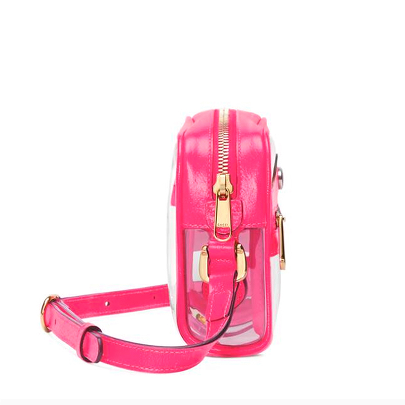 gucci/古驰女包 ophidia系列 迷你透明包拉链斜挎单肩包 517350-9ykbg