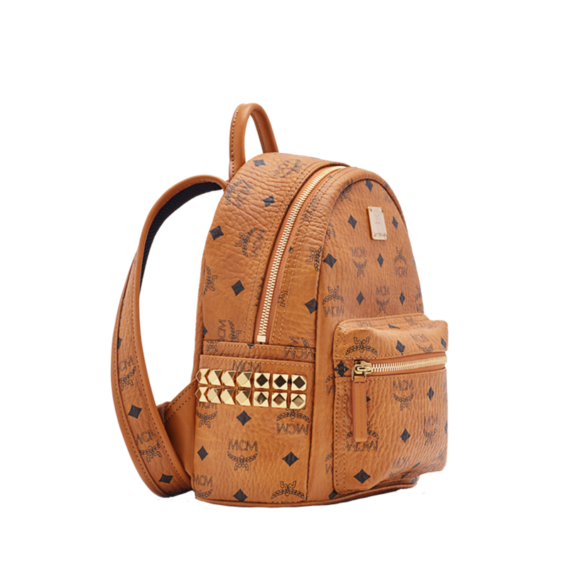 mcm/mcm双肩包 男女士通用经典时尚背包侧边铆钉mini款pvc双肩包 mmk