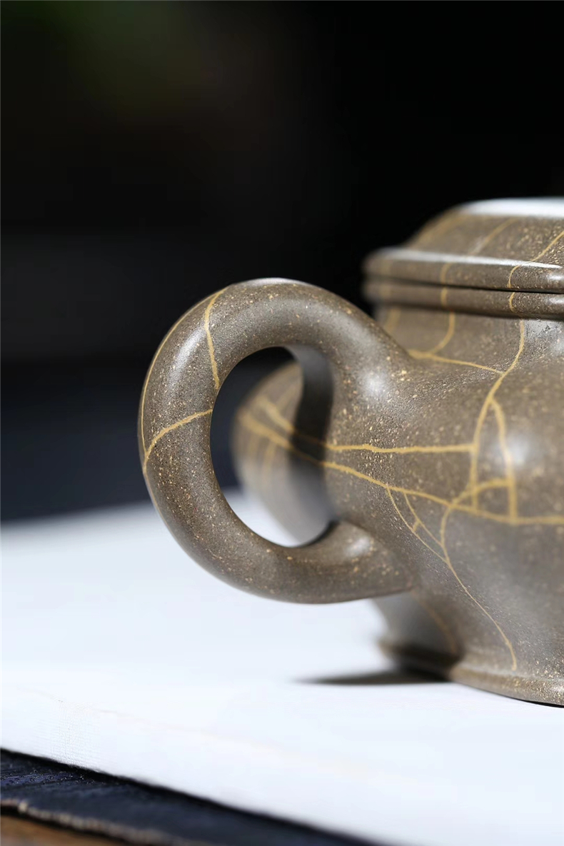 fanj/梵匠 『四方虚扁』 宜兴紫砂壶茶壶 张伟军老师全手工作品 原矿