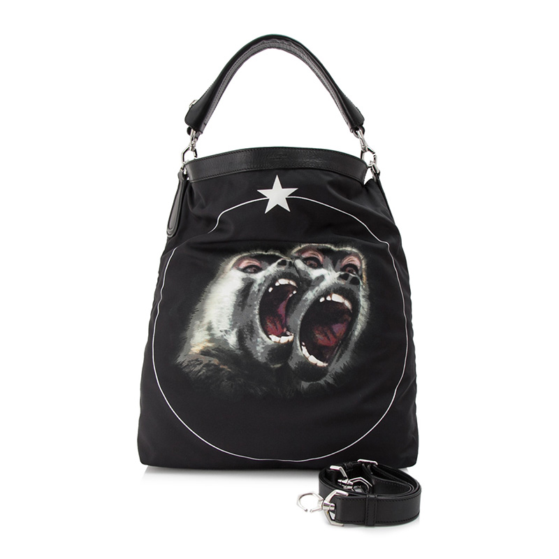 givenchy/纪梵希 女士尼龙猴子兄弟单肩斜挎手提包【a级95新】
