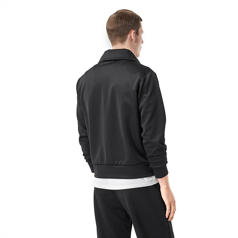 burberry/博柏利 男装夹克 男士黑色徽标图案平织高领拉链防风运动