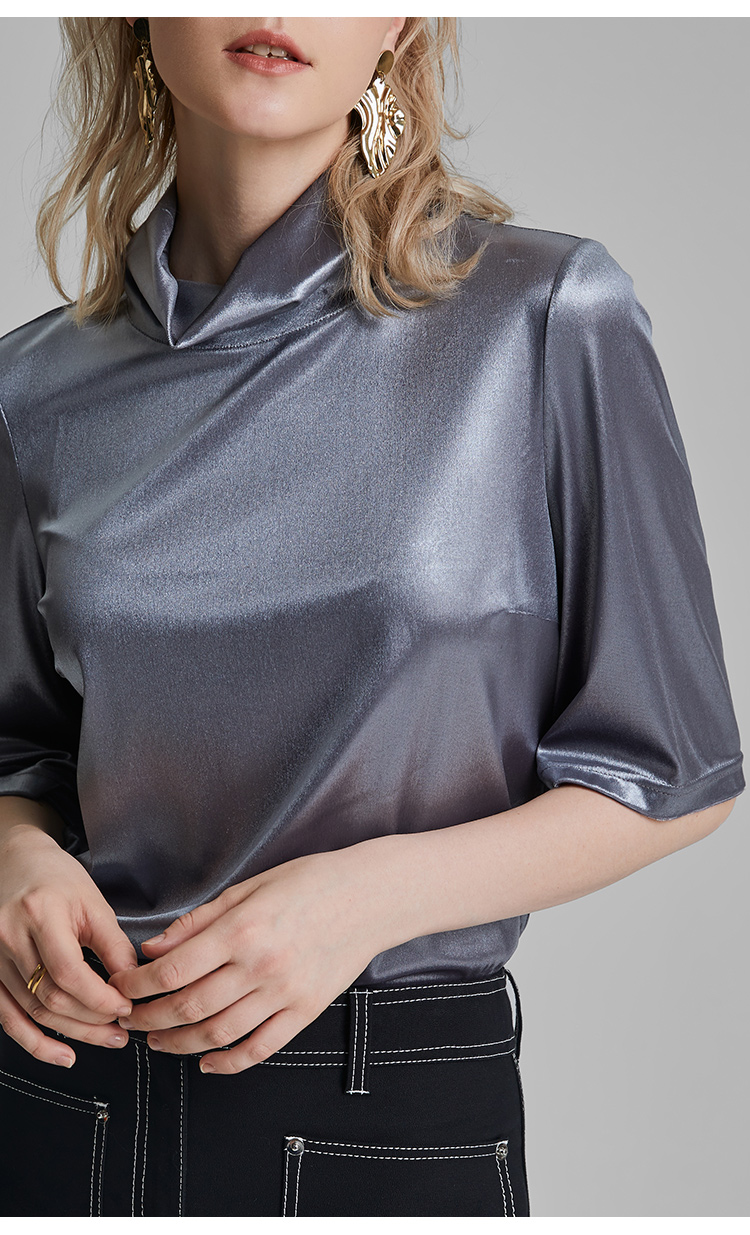 vvanderlust/vvanderlust银色丝绒上衣女士长袖t恤s19aw-t08v【北京