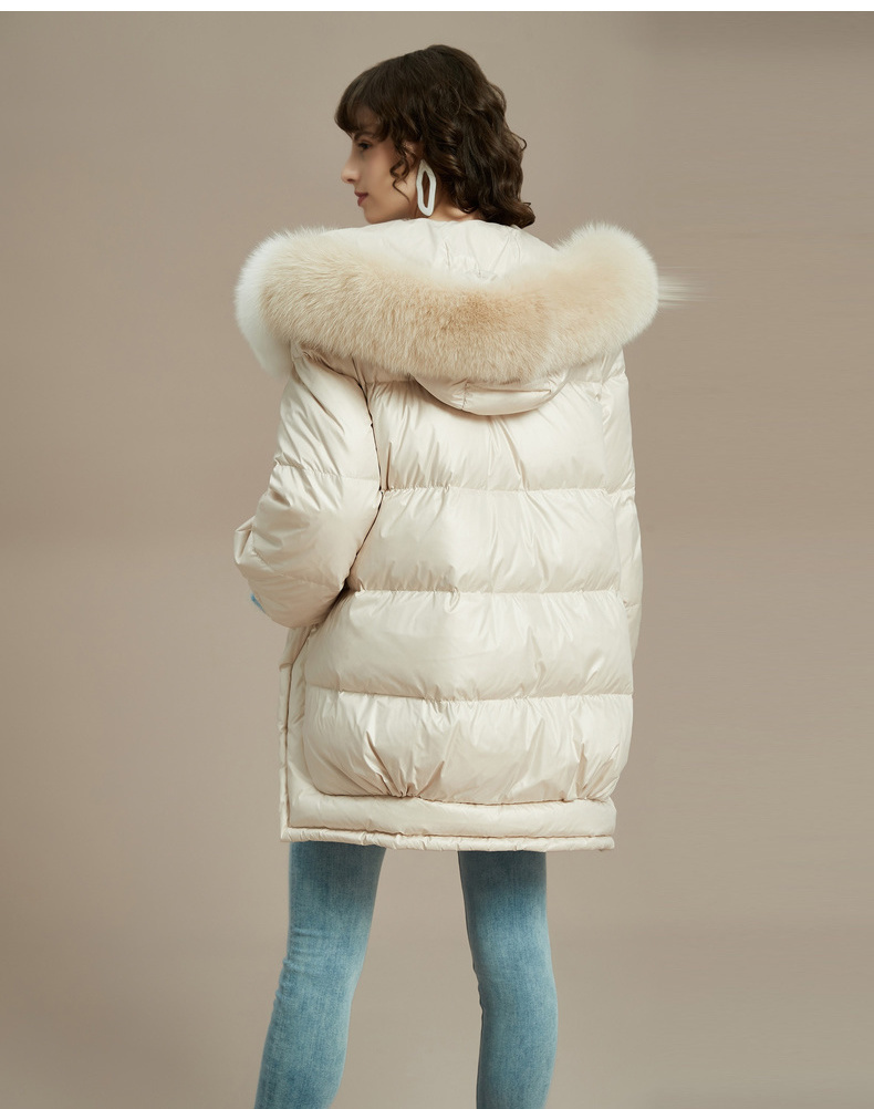 bebe/bebe 【designer womenwear】2019冬季新品女士羽绒服狐狸毛皮毛