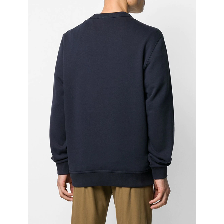 burberry/博柏利 2020早春新款圆领纯棉logo男卫衣深蓝色 8022310-a
