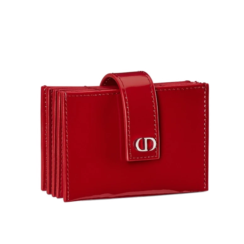 30号montaigne角撑小牛皮漆皮名片夹将dior的优雅与皮革工匠的专业