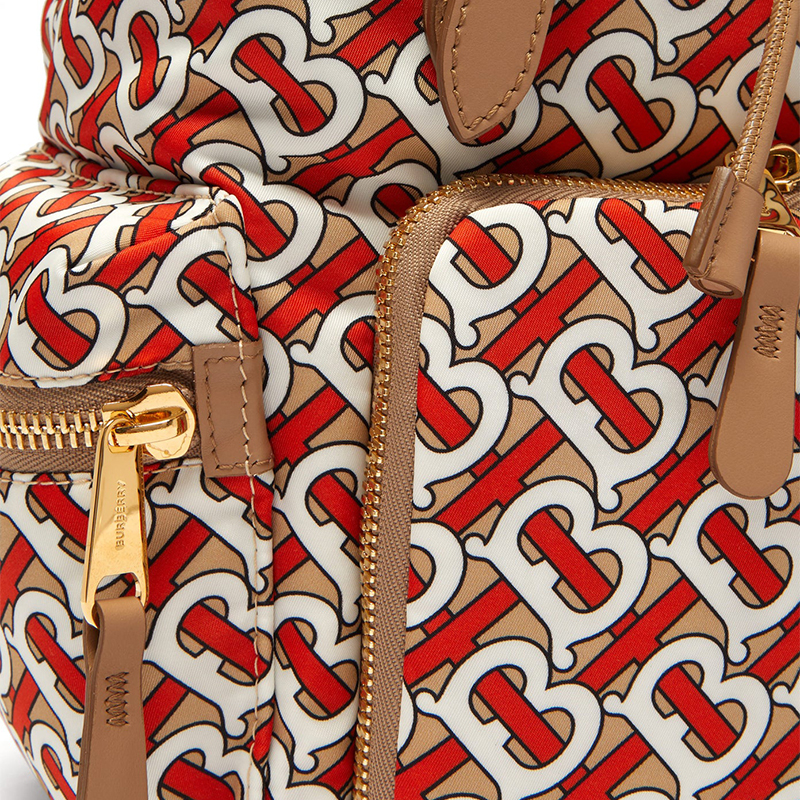 【包邮包税】burberry/博柏利 经典明星同款款 女士新标帆布中号双肩