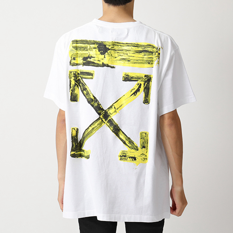 【19秋冬新款】off-white/off-white 男士黑色印花宽松款短袖t恤 omaa