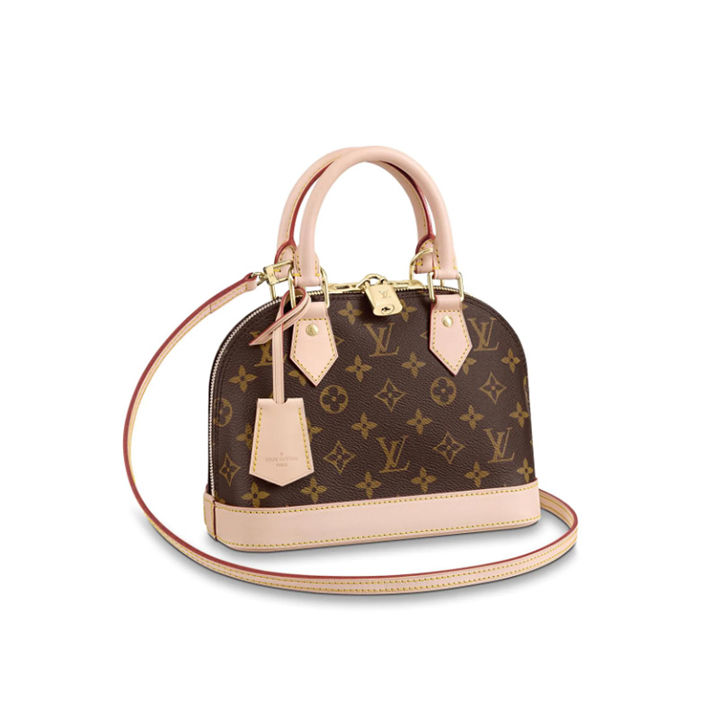 louis vuitton/路易威登女包alma bb老花贝壳包单肩斜挎包 m53152