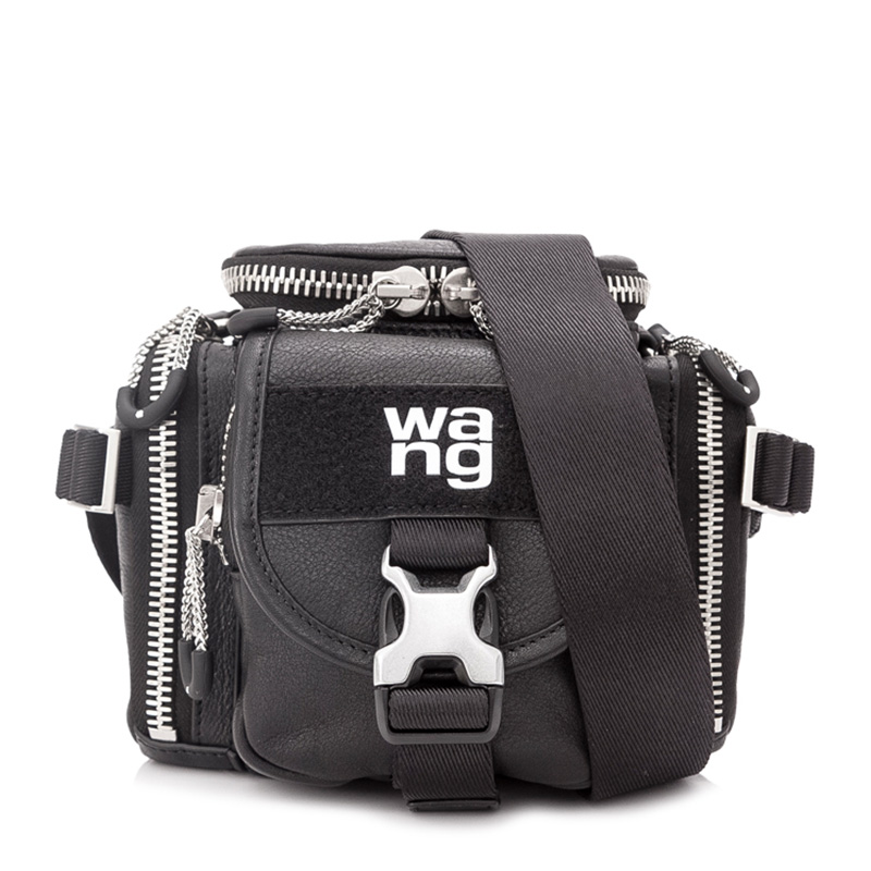 alexander wang/亚历山大·王 2019新款女士牛皮拉链相机包百搭单肩斜